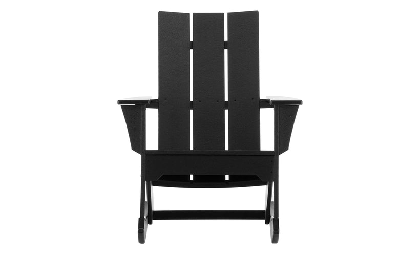 Polywood Black Adirondack Rocker
